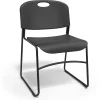 Staples Resin Stacking Chair, Black, 4/Pack (51475)