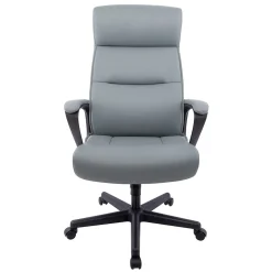 Staples® Rutherford Ergonomic Faux Leather Swivel Executive Chair, Gray (58677V)