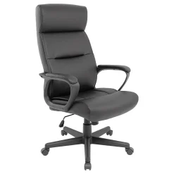 Staples Rutherford Luxura Ergonomic Faux Leather Swivel Manager Chair, Black (ST45608V-CC)