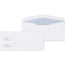 Staples Security Tinted #10 Double Window Envelopes, 4 1/8" x 9 1/2", White, 500/Box (ST20137)