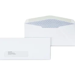 Staples Security Tinted #10 Window Envelopes, 4 1/8" x 9 1/2", White Wove, 500/Box (ST50152-CC)