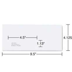 Staples Security Tinted #10 Window Envelopes, 4 1/8
