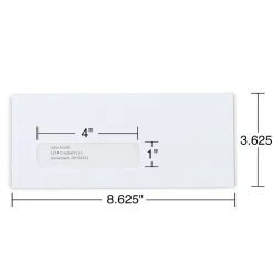 Staples Security Tinted #8 5/8 Business Envelopes, 3 5/8