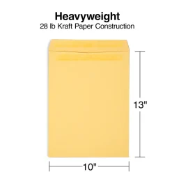 Staples Self Seal #13 1/2 Kraft Catalog Envelope, 10