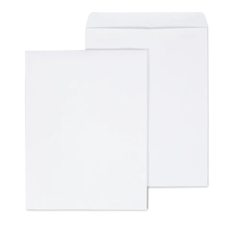 Staples Self Seal Catalog Envelopes, 12" x 15.5", White, 100/Box (609123/73142)