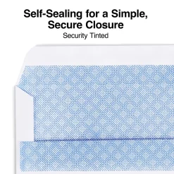 Staples Self Seal Self Seal Security Tinted #9 Double Window Envelopes, 3 7/8" x 8 7/8", White, 500/Box (ST28731-CC)