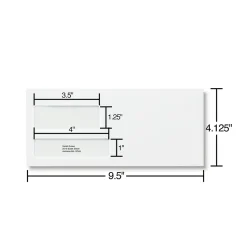 Staples Self Seal Self Seal Security Tinted #10 Double Window Envelopes, 4 1/8