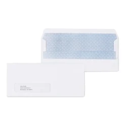 Staples Self Seal Self Seal Security Tinted #10 Window Envelopes, 4 1/8" x 9 1/2", White Wove, 500/Box (ST511290-CC)