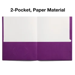 Staples Smooth 2-Pocket Paper Folder, Purple, 25/Box (27536-CC)