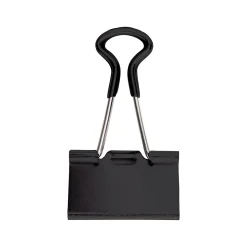 Staples Soft Grip 2" Binder Clips, Large, Black, 6/Pack (13726)