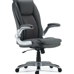 Staples Sorina Ergonomic Bonded Leather Swivel Executive Chair, Grey (53253)