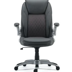 Staples Sorina Ergonomic Bonded Leather Swivel Executive Chair, Grey (53253)