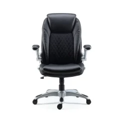 Staples Sorina Ergonomic Bonded Leather Swivel Executive Chair, Black (58262)