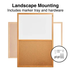 Staples Standard Cork & Dry Erase Whiteboard, 3' x 2' (28323-CC)