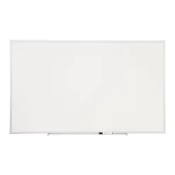 Staples Standard Durable Melamine Dry-Erase Whiteboard, Aluminum Frame, 5' x 3' (52676/28326)