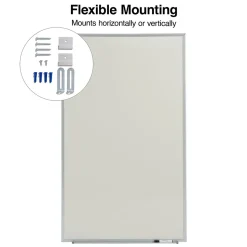 Staples Standard Durable Melamine Dry-Erase Whiteboard, Aluminum Frame, 5' x 3' (52676/28326)