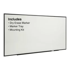 Staples Standard Durable Melamine Dry-Erase Whiteboard, Aluminum Frame, 8' x 4' (52684-CC)