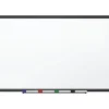 Staples Standard Durable Melamine Dry-Erase Whiteboard, Black Aluminum Frame, 4' x 3' (52681/28681)