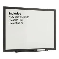 Staples Standard Melamine Dry-Erase Whiteboard, Aluminum Frame, 2' x 1.5' (52679/28679)