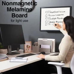 Staples Standard Melamine Dry-Erase Whiteboard, Aluminum Frame, 2' x 1.5' (52679/28679)