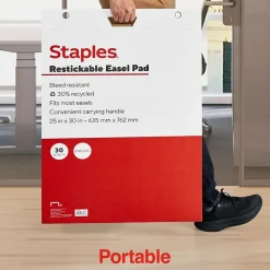 Staples Stickies Easel Pad, 25