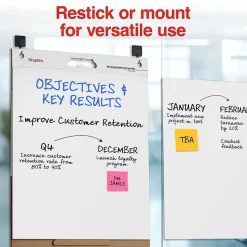 Staples Stickies Tabletop Easel Pad, 20" x 23", White, 20 Sheets/Pad (23448)