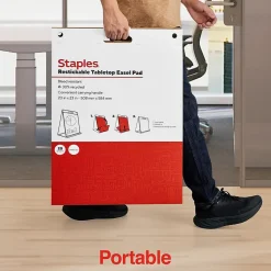 Staples Stickies Tabletop Easel Pad, 20