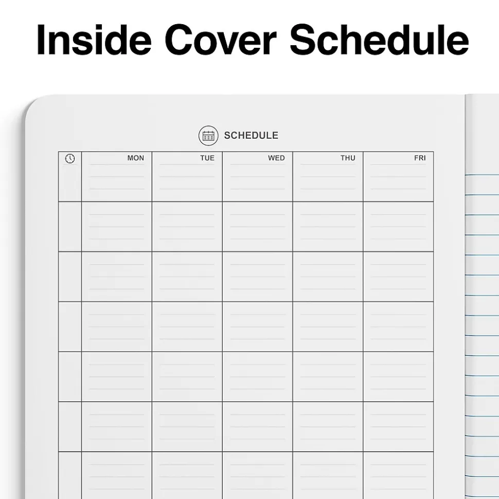 Staples 1-Subject Composition Notebooks, 7.5" x 9.75", College Ruled, 100 Sheets, Black, 4/Pack (ST58371C)