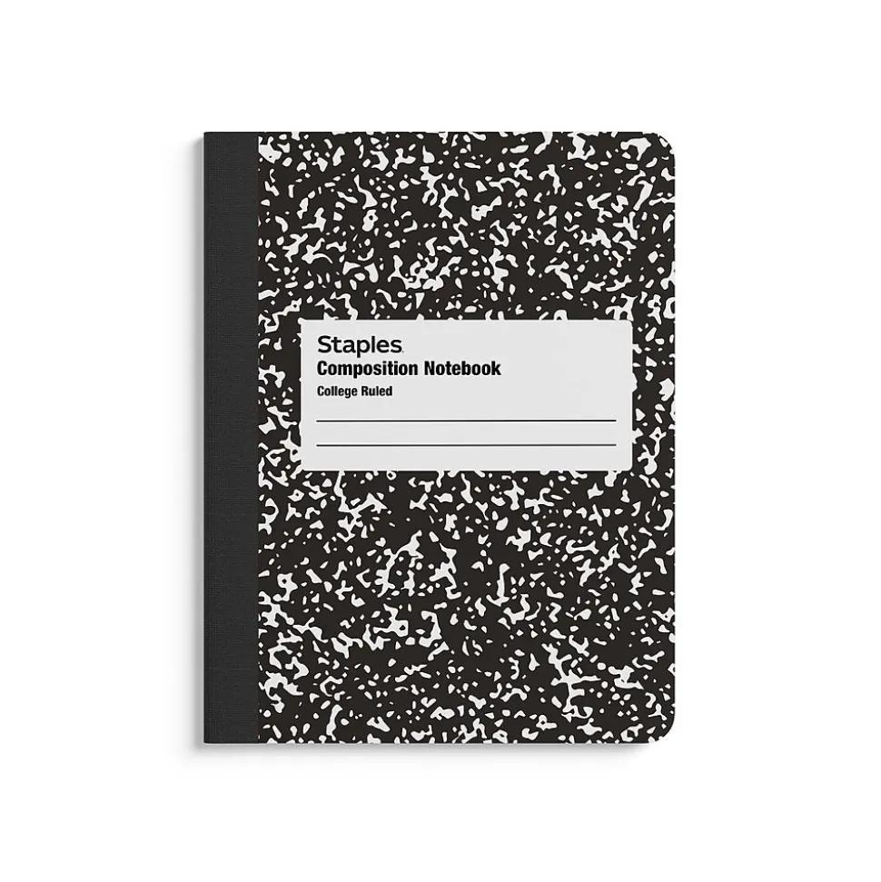 Staples 1-Subject Composition Notebooks, 3.25" x 4.5", College Ruled, 80 Sheets, Assorted Colors, 2/Pack (ST17501C)
