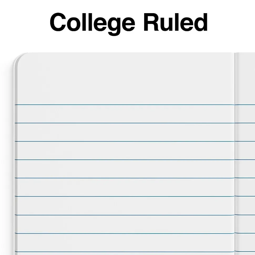 Staples 1-Subject Composition Notebooks, 3.25" x 4.5", College Ruled, 80 Sheets, Assorted Colors, 2/Pack (ST17501C)