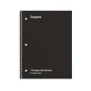 Staples 1-Subject Notebook, 8.5" x 10.5", College Ruled, 70 Sheets, Black, 3/Pack (ST58373)