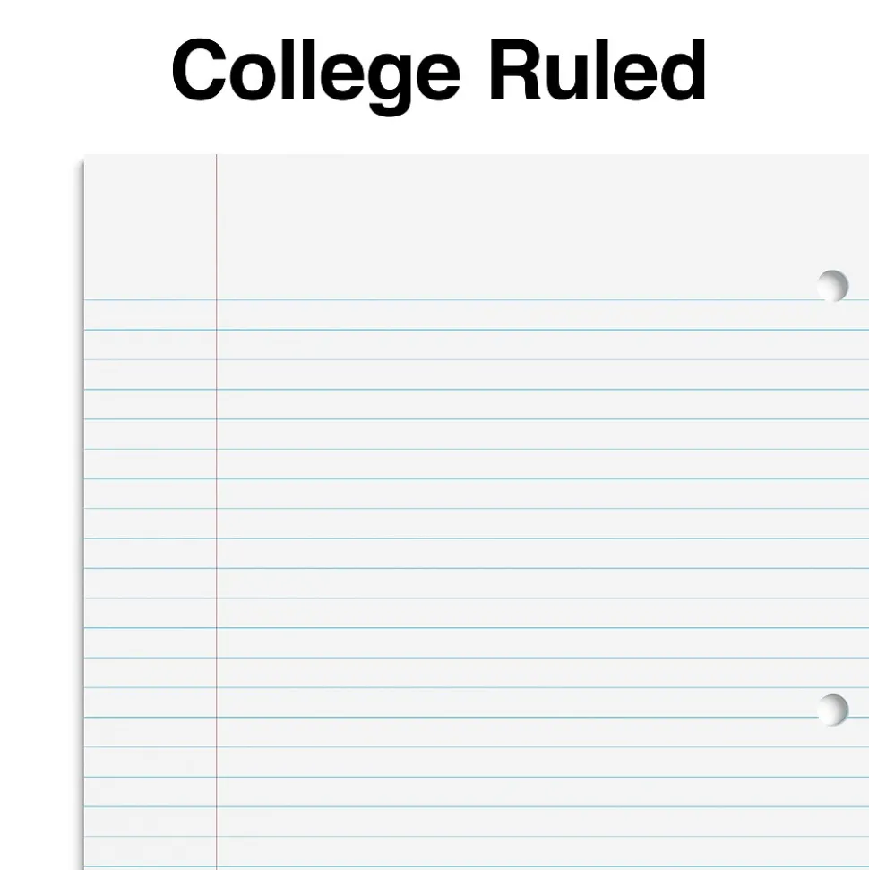 Staples 1-Subject Notebooks, 8" x 10.5", College Ruled, 70 Sheets, Assorted Colors (ST54891C)