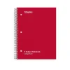 Staples® 5-Subject Subject Notebooks, 8.5" x 11", College Ruled, 200 Sheets, Assorted (10467M-CC)