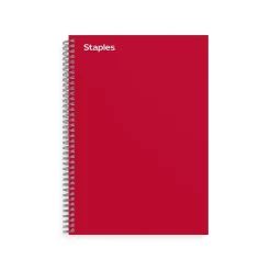 Staples® 3-Subject Subject Notebooks, College Ruled, 150 Sheets, Assorted (83360)