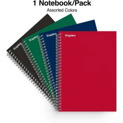 Staples® 1-Subject Subject Notebooks, 5