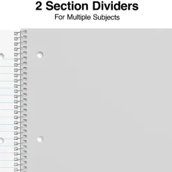 Staples® 3-Subject Subject Notebooks, 8