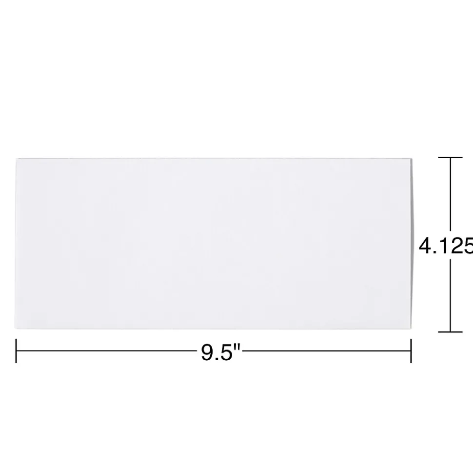 Staples Tear-Resistant EasyClose Security Tinted #10 Business Envelopes, 4 1/8" x 9 1/2", White, 100/Box (21573)