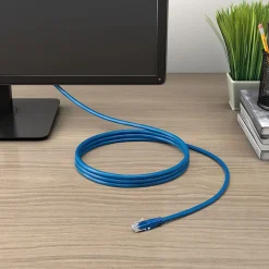 Staples TECH 50' Cat-6 Ethernet Cable, Male to Male, Blue (ST62450)