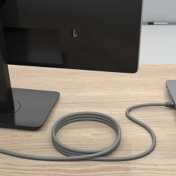 Staples TECH 14 ft. Cat 5E Ethernet Cable, Male to Male, Gray (ST62449)