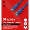 Staples TECH 14 ft. Cat-6 Ethernet Cable, Male to Male, Blue (ST62455)