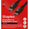 Staples TECH 6 ft. Display Port to Display Port Audio/Video Cable, Male to Male, Black (ST62469)