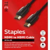Staples TECH 8 ft. HDMI to HDMI Audio/Video Cable, Male to Male, Black (ST62467)