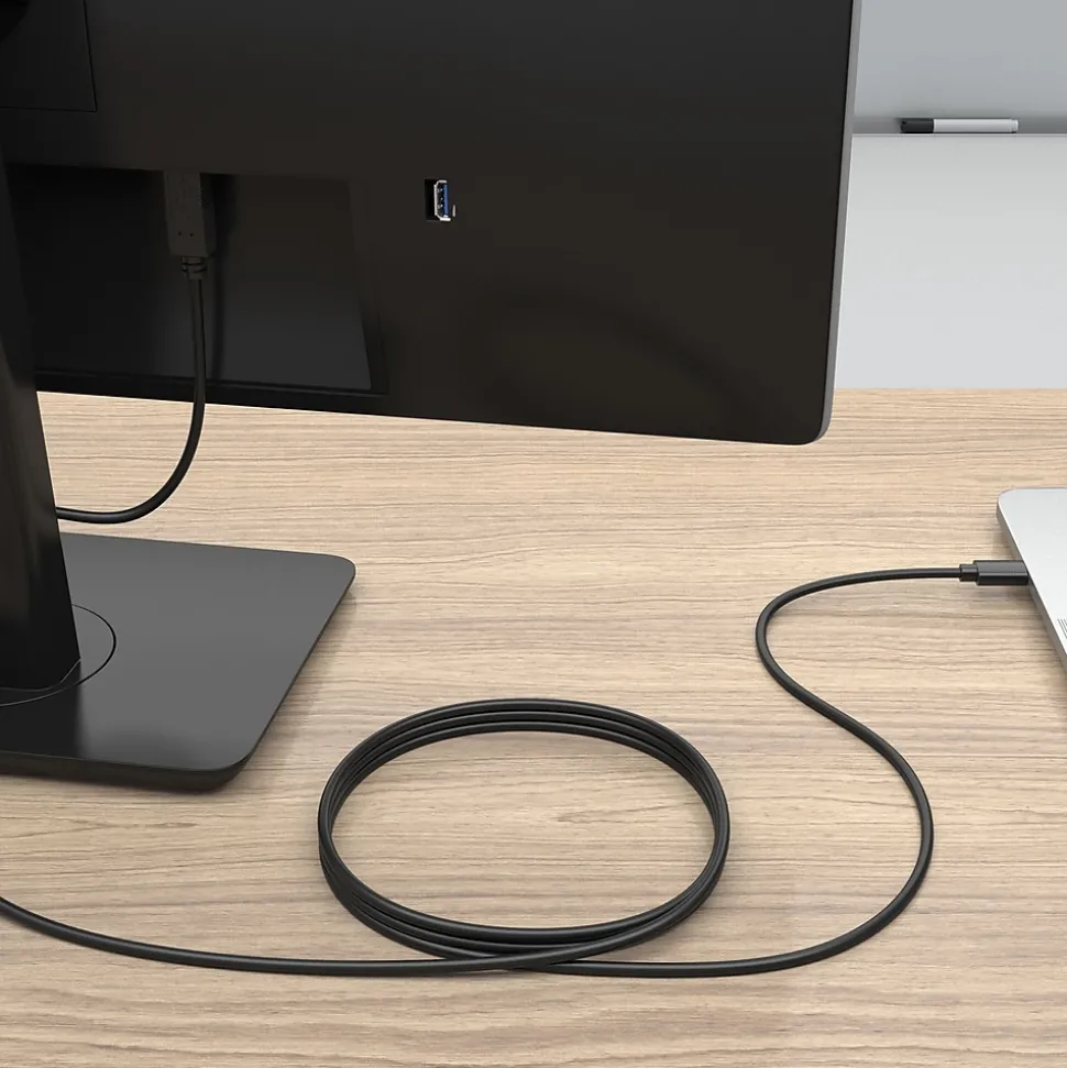 Staples TECH 6 ft. USB-C to USB-B 2.0 Cable, Male to Male, Black (ST62444)