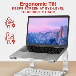 Staples TECH 11.2 x 10.2 Aluminum Laptop Stand, Silver (ST62653)