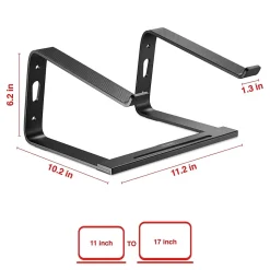 Staples TECH 11.2 x 10.2 Aluminum Laptop Stand, Black (ST62654)