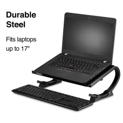 Staples TECH 14.75 x 11.25 Steel Adjustable Laptop Stands, Black (51232)