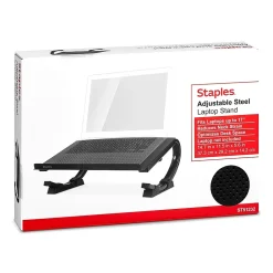 Staples TECH 14.75 x 11.25 Steel Adjustable Laptop Stands, Black (51232)
