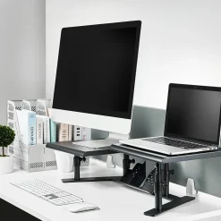 Staples TECH Adjustable Dual Monitor Stands, Up to 24