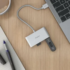 Staples TECH 4-Port USB 2.0 Hub, White (ST62376)