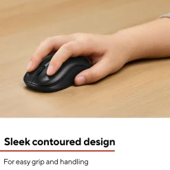 Staples TECH Wireless Ambidextrous Optical USB Mouse, Black (ST62601)